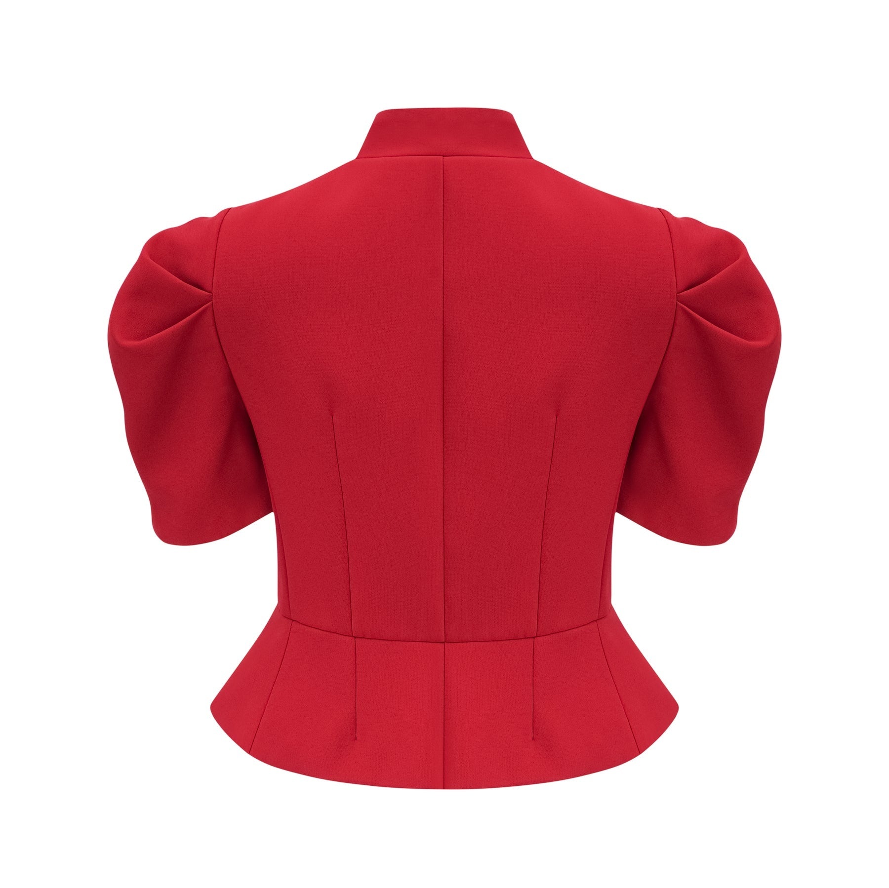 Gemma Blouse & Skirt - Crew Neck - Short Petal Sleeves - Pleated Detailing - Ruffled Trim