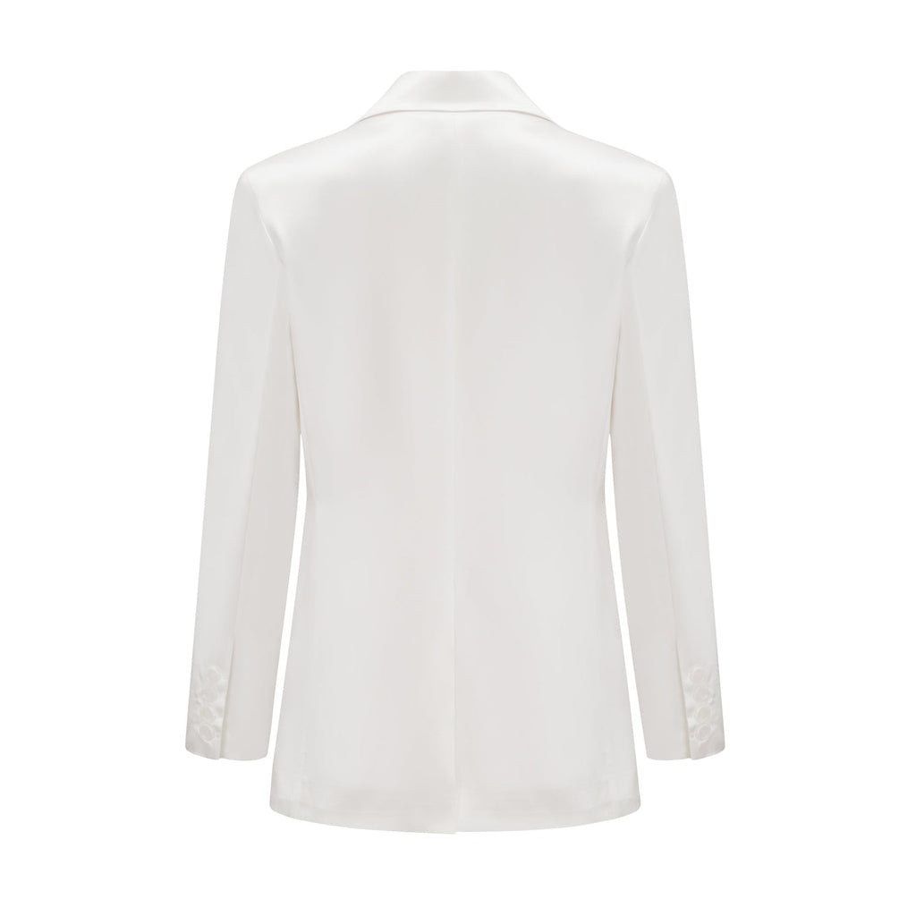 Genesis Blazer - Notch lapel - Long sleeves - Shoulder pads - Front button closure