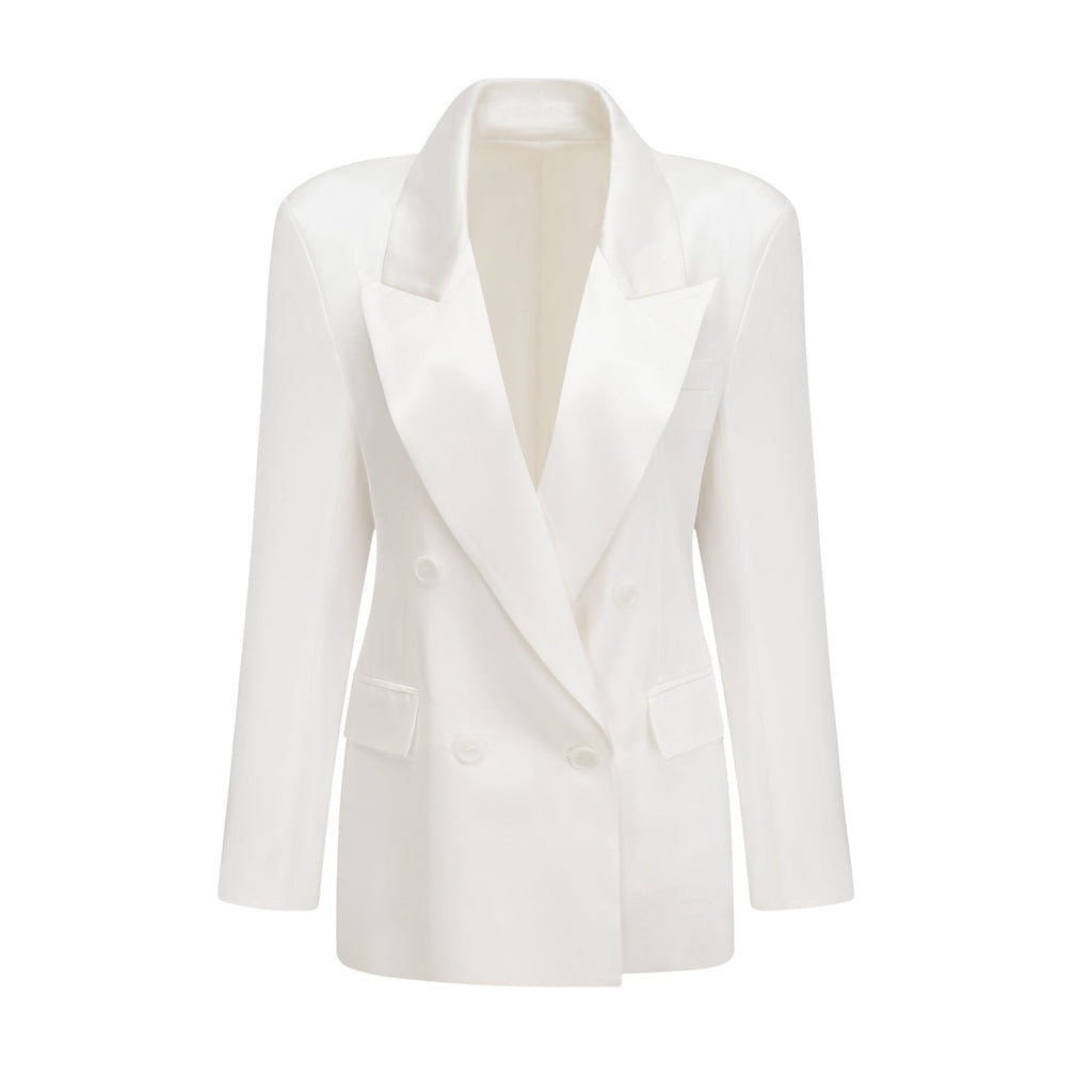Genesis Blazer - Notch lapel - Long sleeves - Shoulder pads - Front button closure