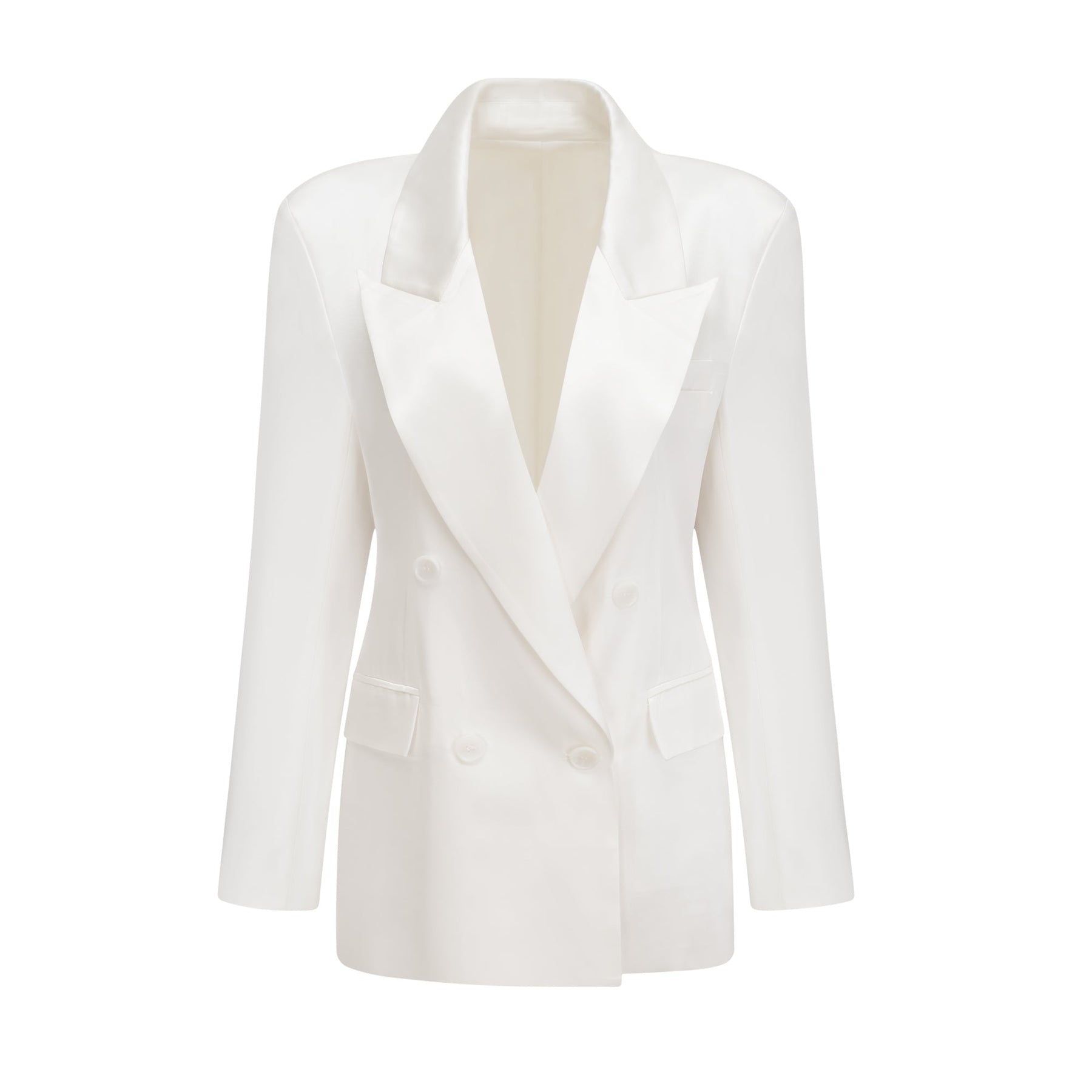 Genesis Blazer - Notch lapel - Long sleeves - Shoulder pads - Front button closure