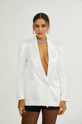 Genesis Blazer - Notch lapel - Long sleeves - Shoulder pads - Front button closure