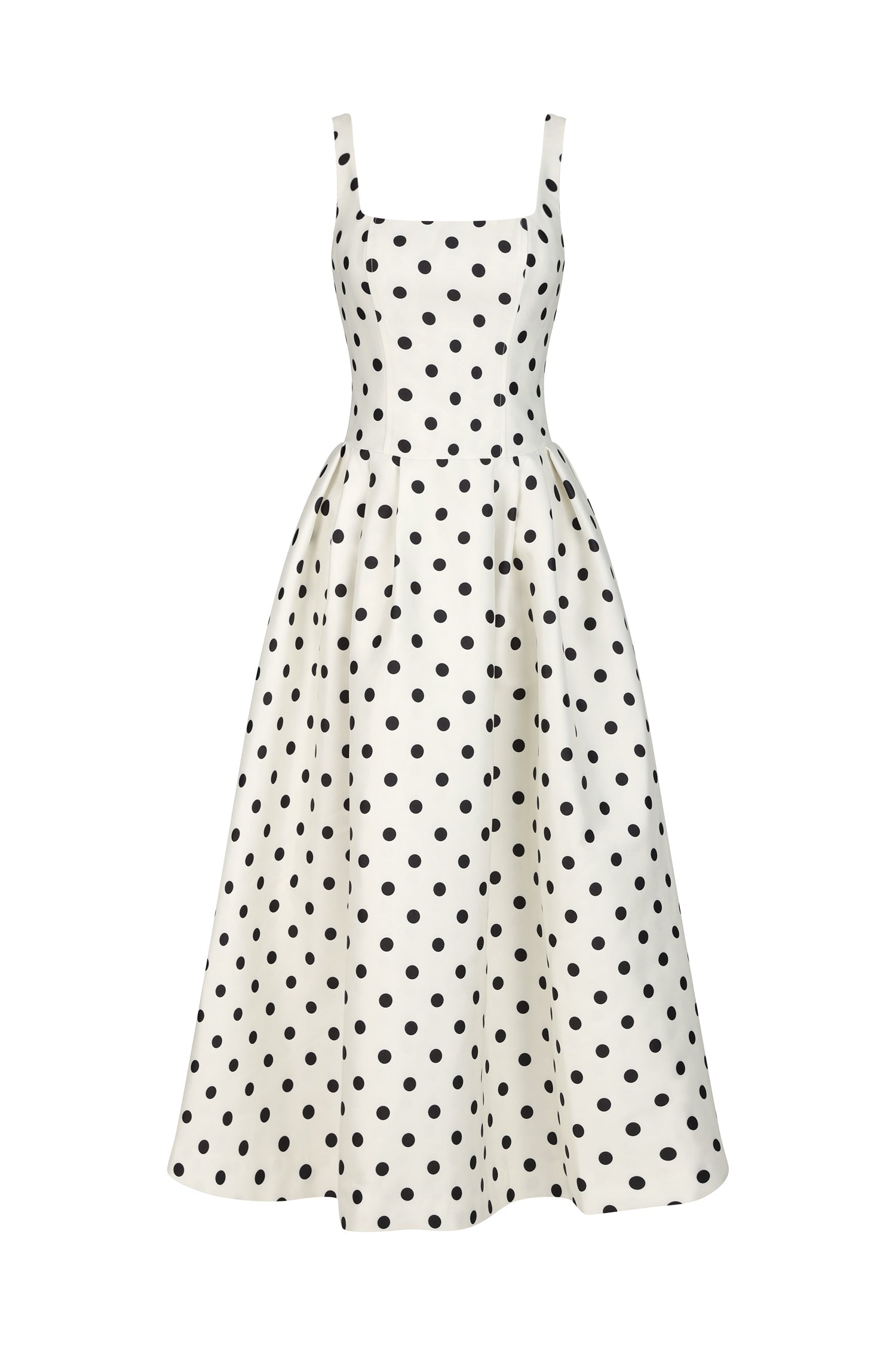 Genesis White Polka Dot Sleeveless Maxi Dress