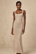 Genoveffa Maxi Dress – Sleeveless – Square Neck – Crystal Embellishment