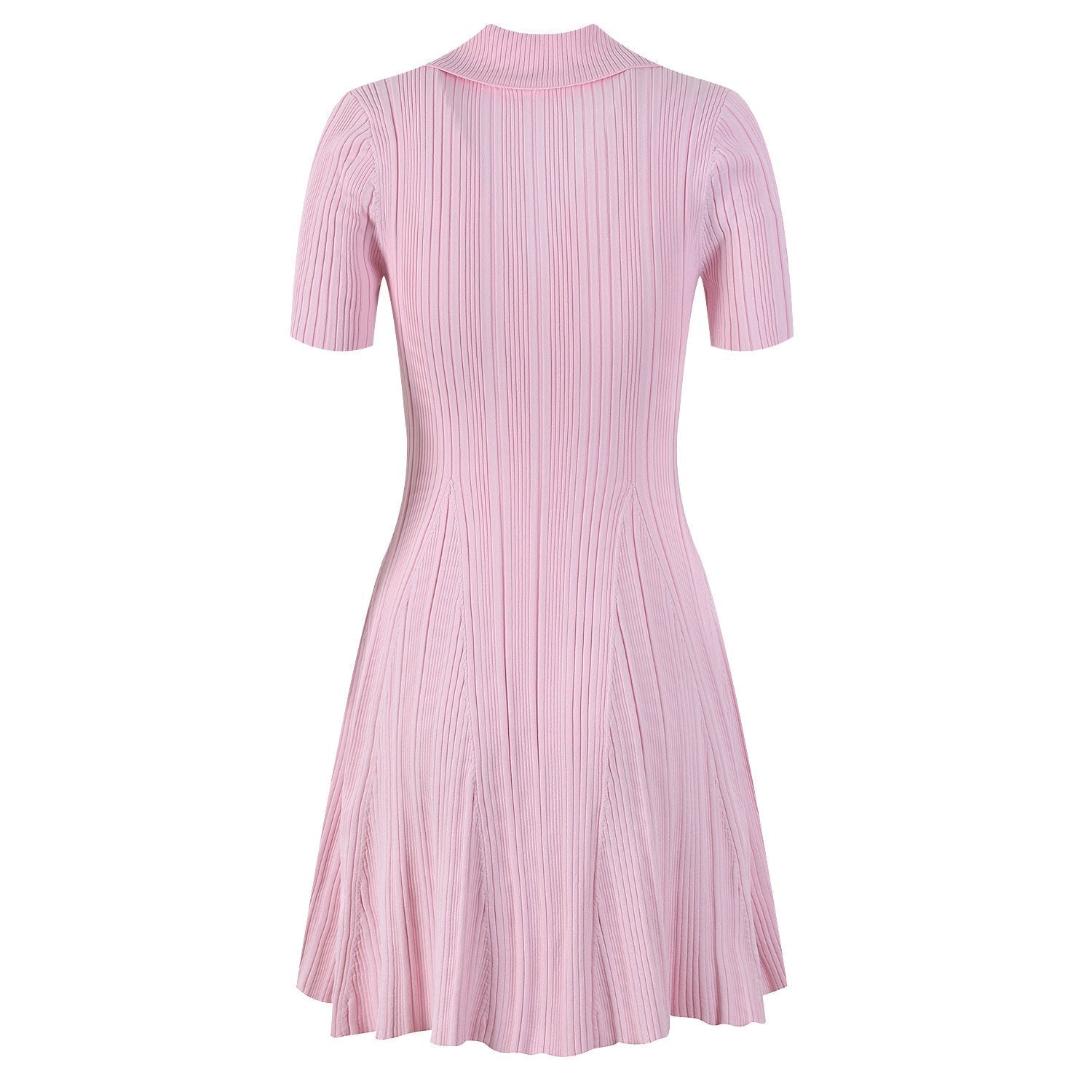 Giada Dress - A - Line Silhouette - Polo Style With Button Detail - Fitted Bodice and Flared Skirt - Front Pockets - Retro - Inspired Fashion