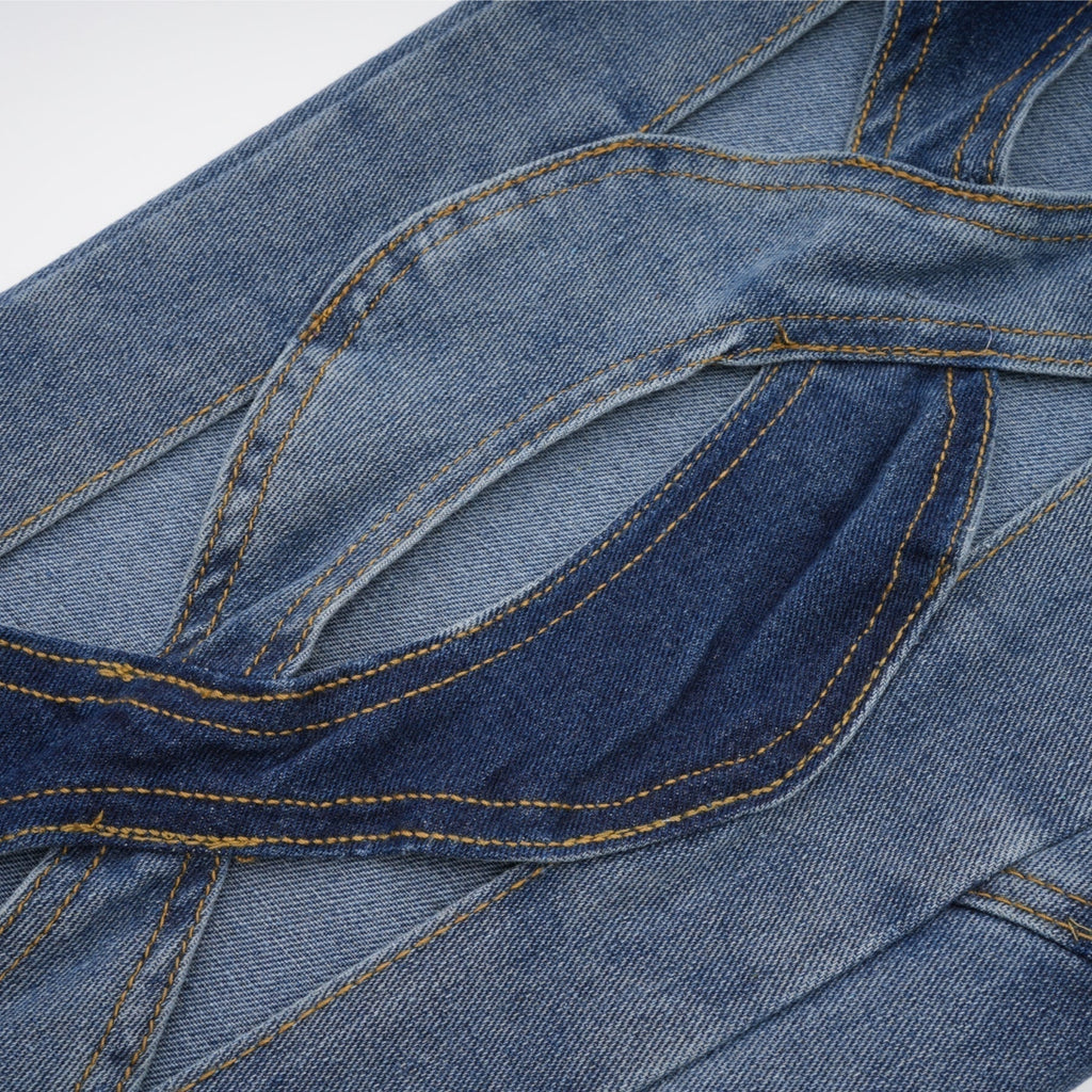Giuliana Jeans - High Waist Design - Cut - Out Detail - Panel Detailing - Belt Loops