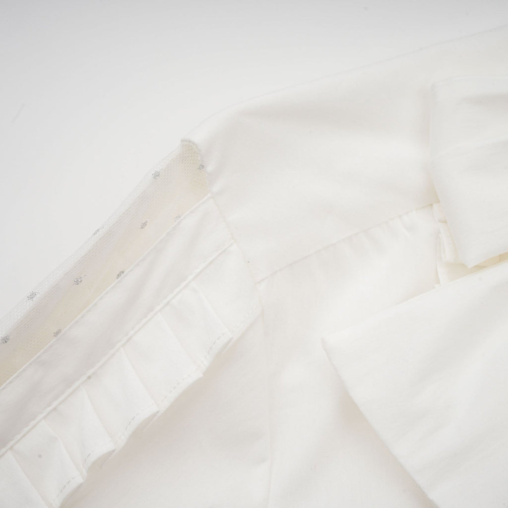Giulietta Shirt - Scarf Collar - Long Sleeves - Pleated Design - Button Fastening