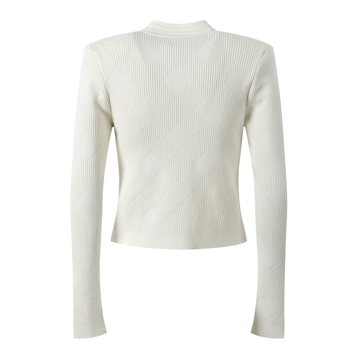 Grace Cardigan - Tailored Fit - Textured Design - Light With Accents - Elegant Button - Up Style - Decorative Gold Buttons