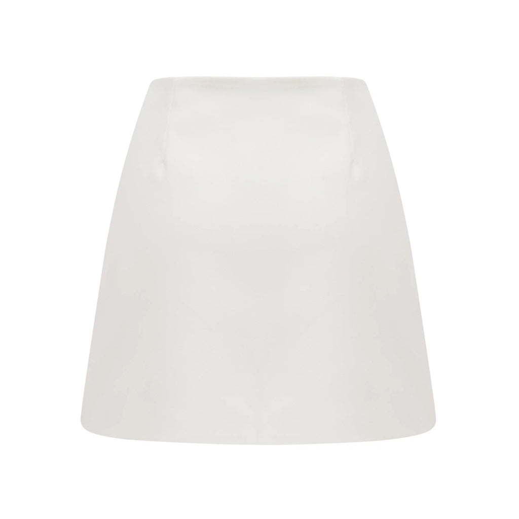 Greta Skirt & Top Set - Square Neck - Sleeveless - Faux - floral embellishment - Thigh length