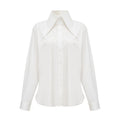 Guenda Shirt - Point Collar - Long Sleeves - Buttoned Cuffs - Front Button Fastening