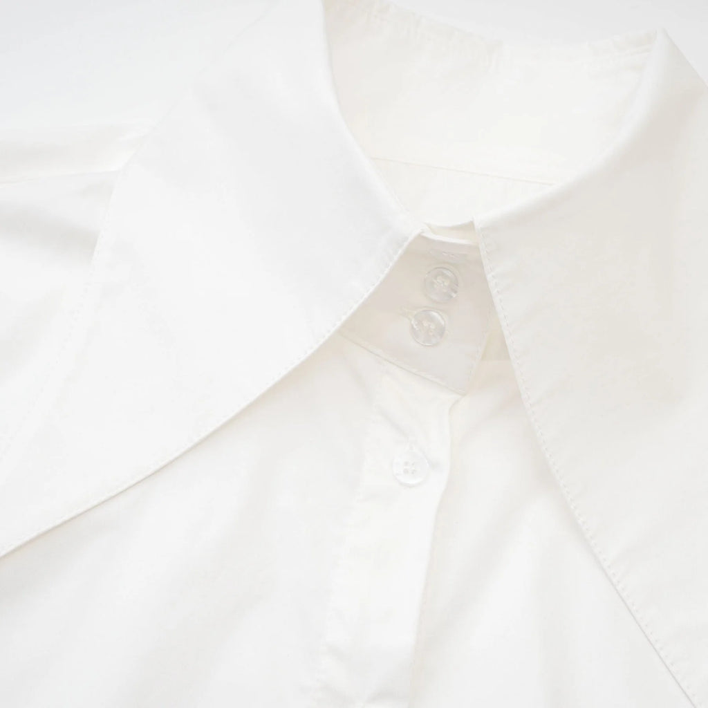 Guenda Shirt - Point Collar - Long Sleeves - Buttoned Cuffs - Front Button Fastening