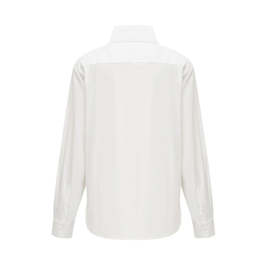 Guenda Shirt - Point Collar - Long Sleeves - Buttoned Cuffs - Front Button Fastening