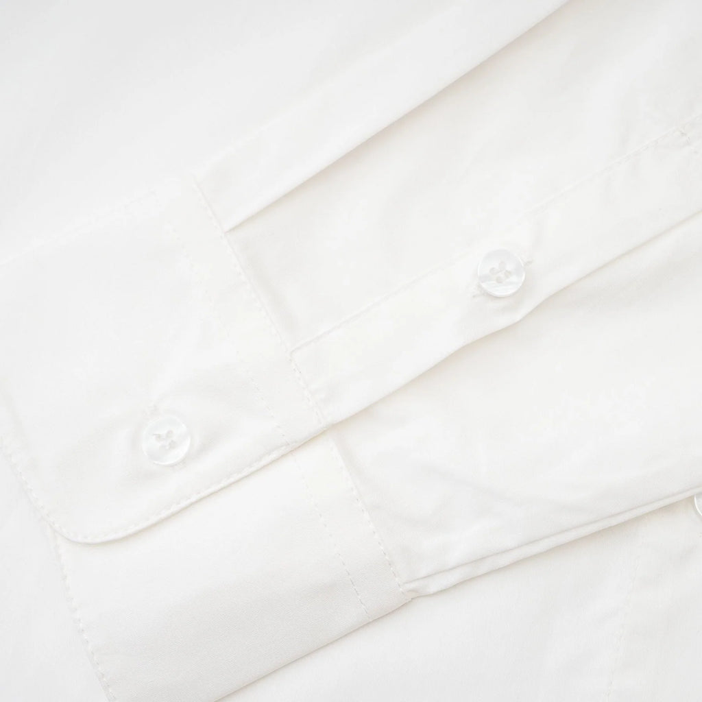 Guenda Shirt - Point Collar - Long Sleeves - Buttoned Cuffs - Front Button Fastening