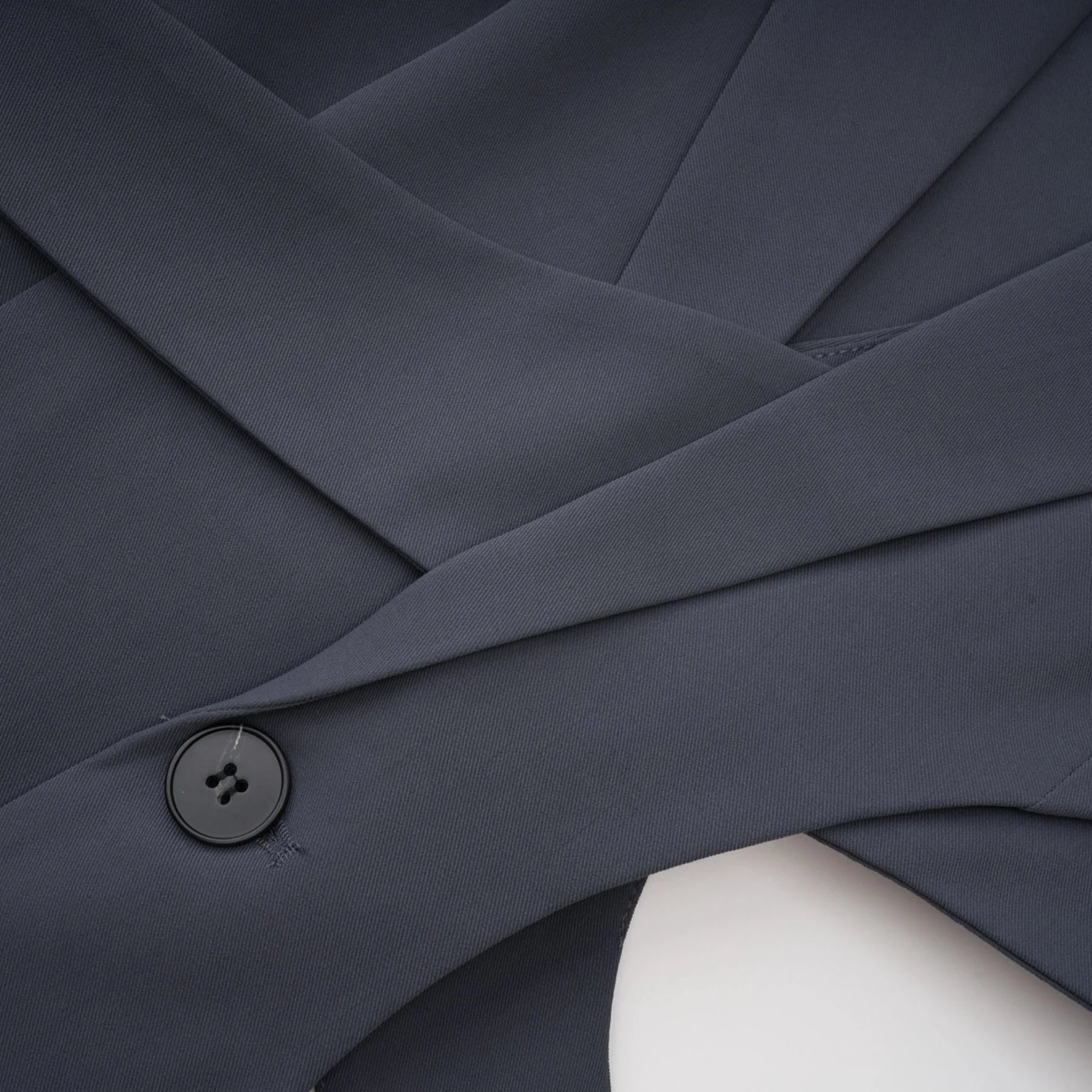 Hailey Jacket - Long Sleeves - Notched Lapels - Shoulder Pads - Asymmetric Design