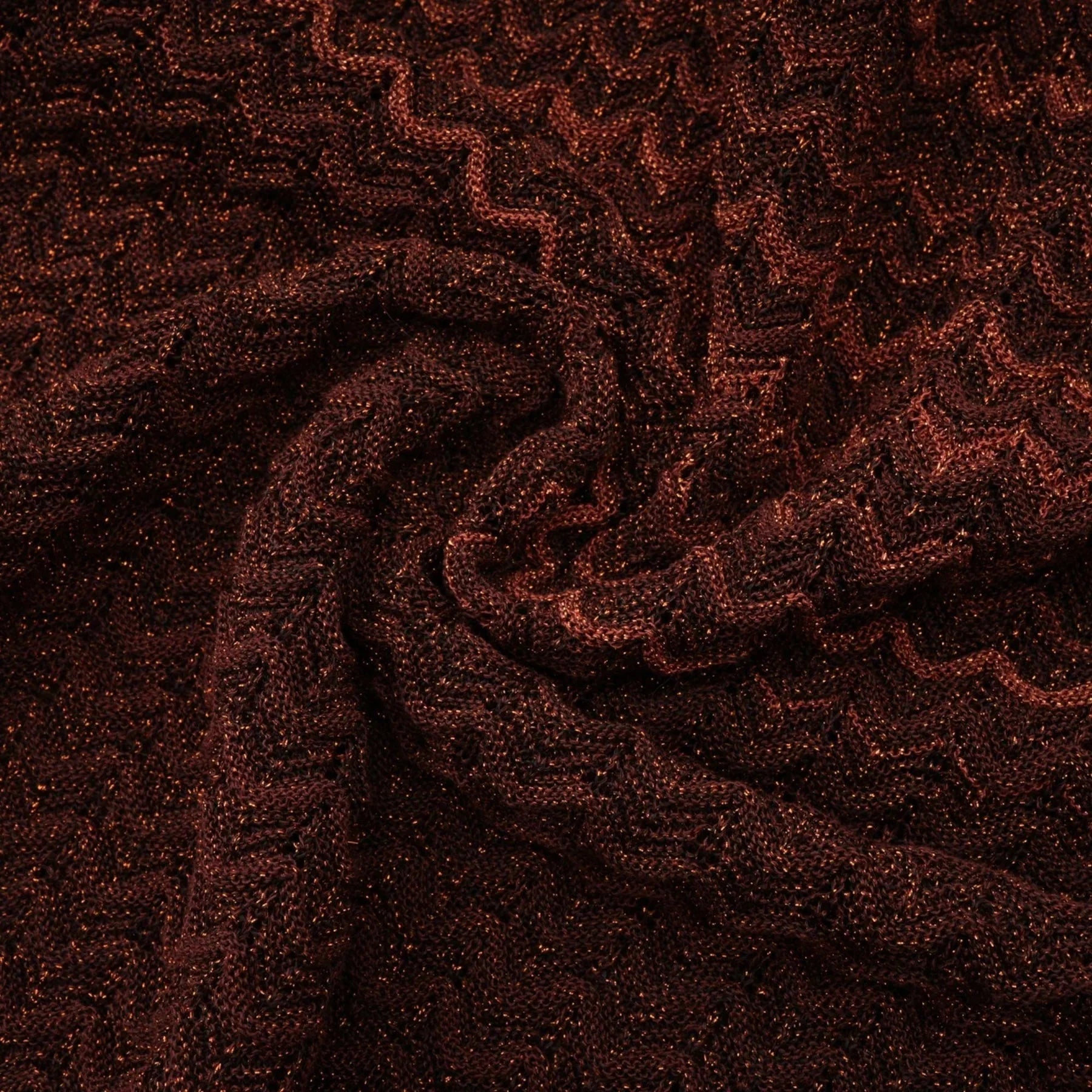 Haley Maxi Dress Brown & Multicolor Gradient Knit Hem