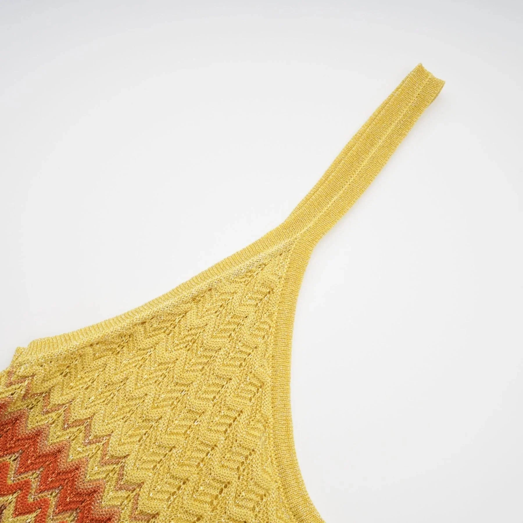 Haley Maxi Dress Brown & Multicolor Gradient Knit Hem