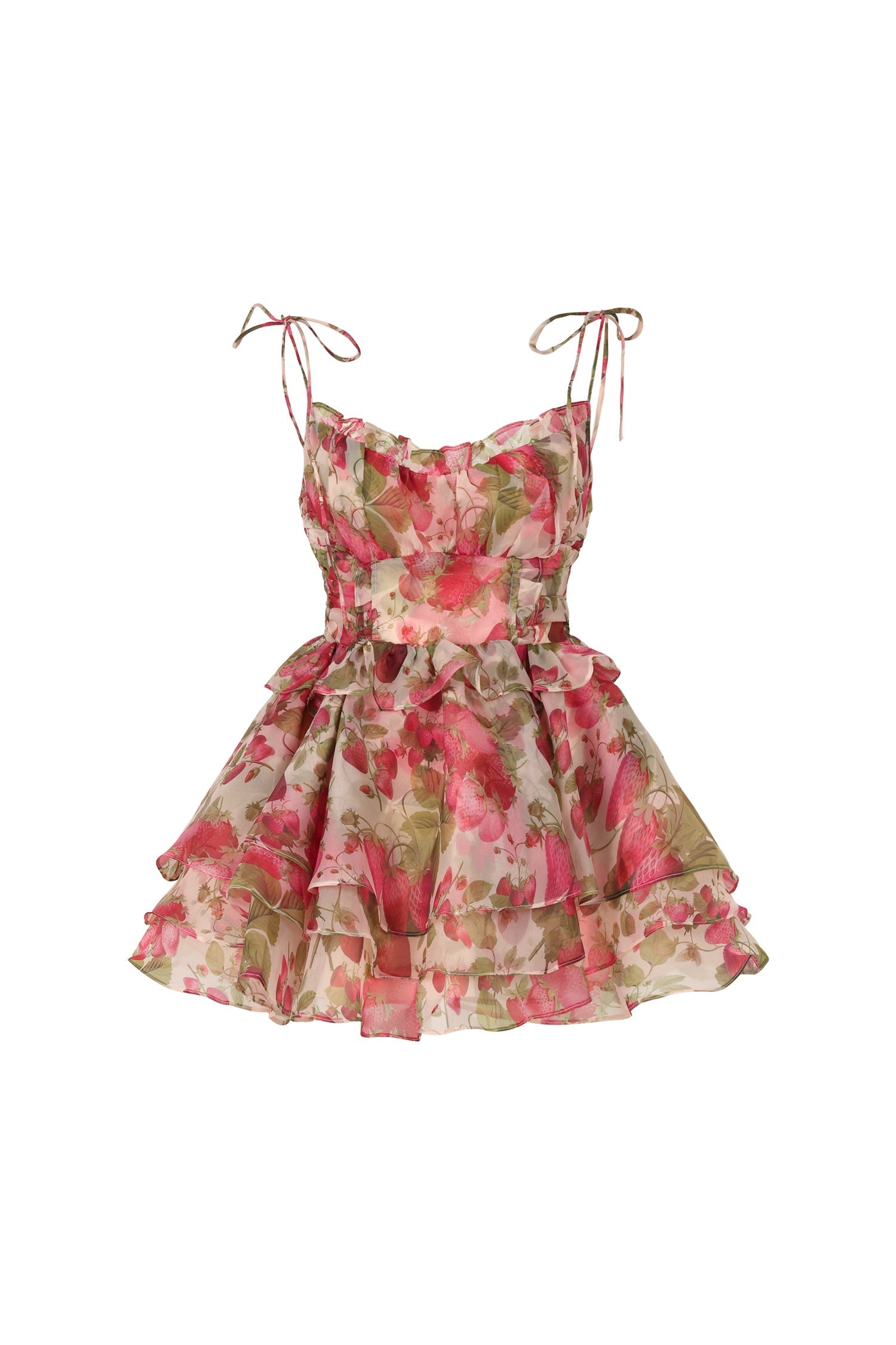 Harper Pink Floral Ruffle Mini Dress Lightweight Fabric