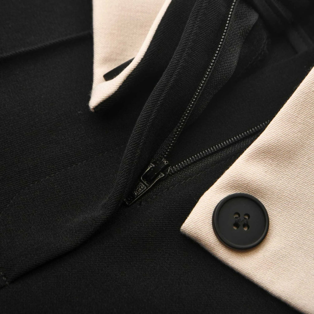 Haven Trousers - High - Rise Contrast Collar - Panelled Tailoring - Flared Legs - Structured fit - Versatile Style