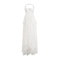 Helena Maxi Dress - Long Lace Design - Halter Neck - Backless Style - Diamond Embellishments
