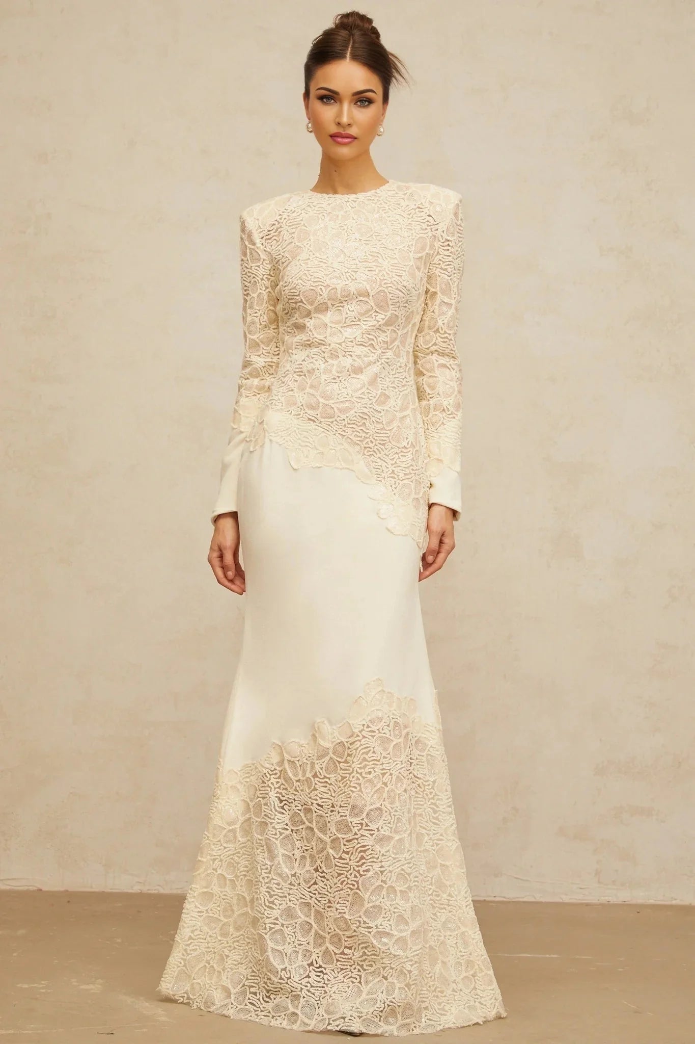 Holly Maxi Dress Sequined Floral Embroidery