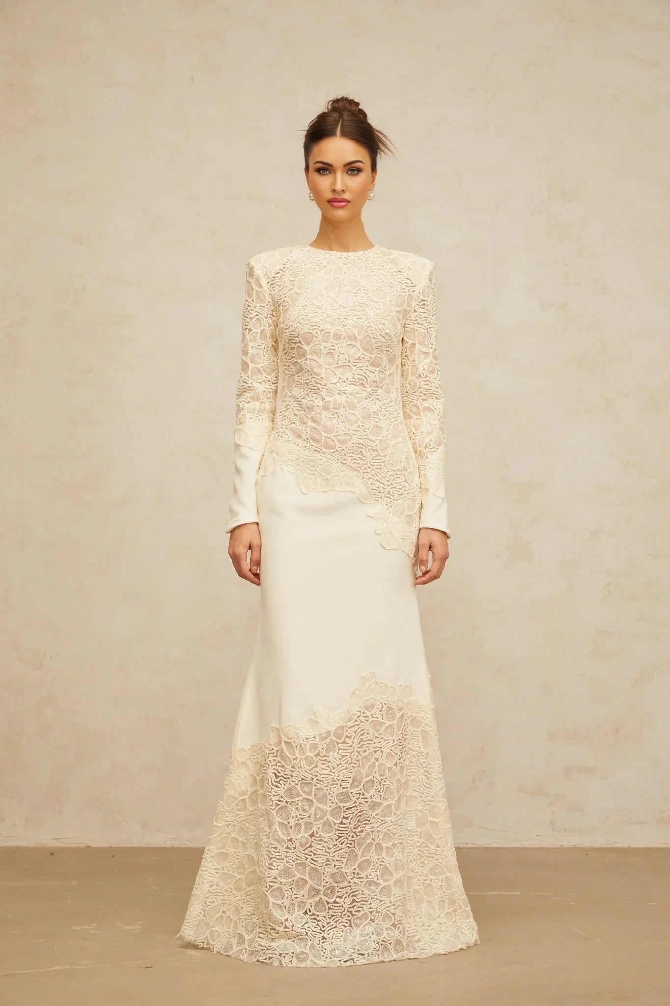 Holly Maxi Dress Sequined Floral Embroidery