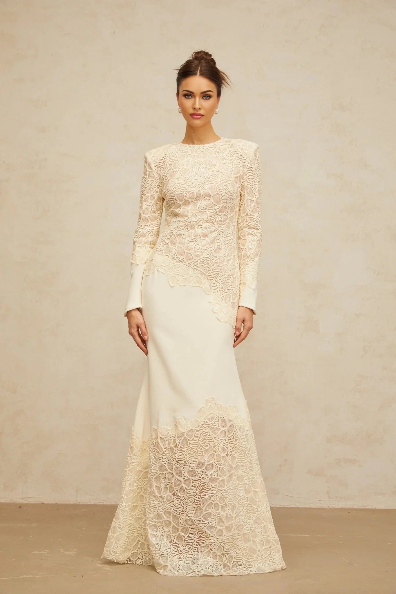 Holly Maxi Dress Sequined Floral Embroidery