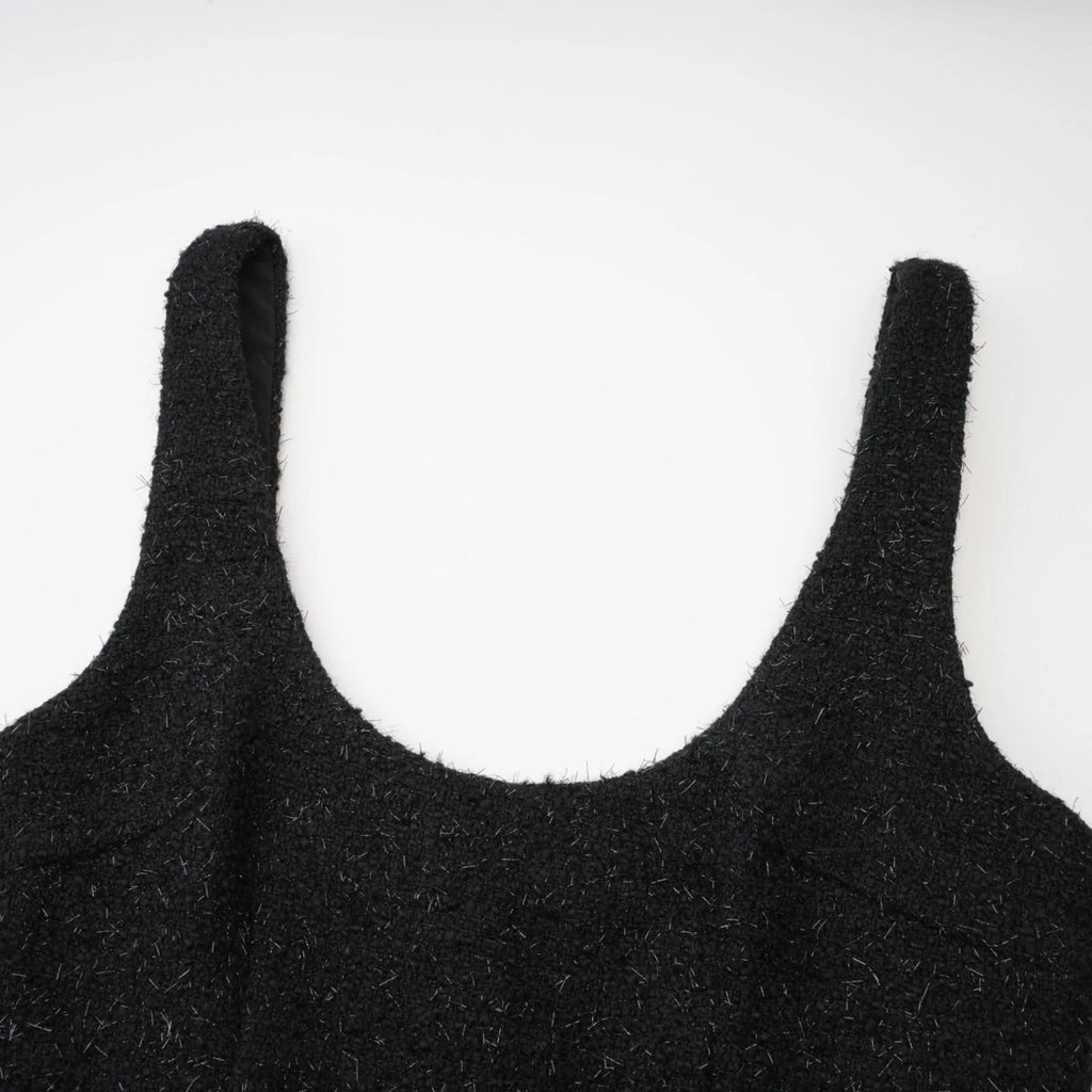 Hope Mini Dress - Sleeveless - Spaghetti Strap - Bow and Cut - out Detail - Side Slit