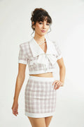 Hunter Skirt & Top Set - Tweed - Cropped Top - Side Zip Skirt - Fashion Set