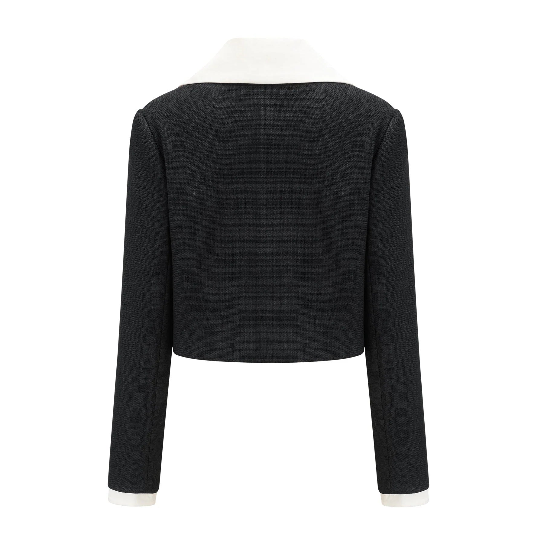 Ida Jacket & Skirt Set - Contrast Colors - Cropped Jacket - Flared Skirt - Front Button Fastening - Patch Pockets