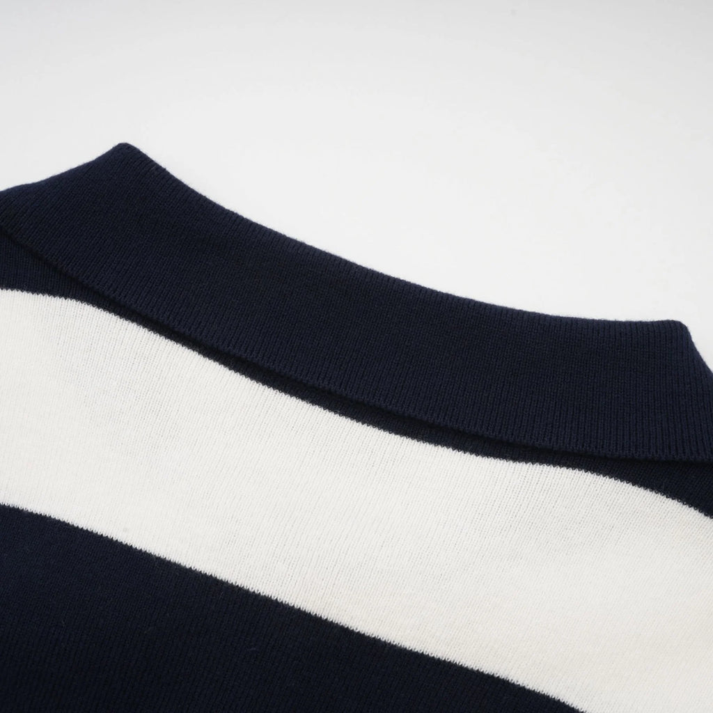 Isabella Shirt - Color Blocked Lapel Collar - Chic Stripe Design - Trendy Short Sleeves - Stretch Waist Comfort