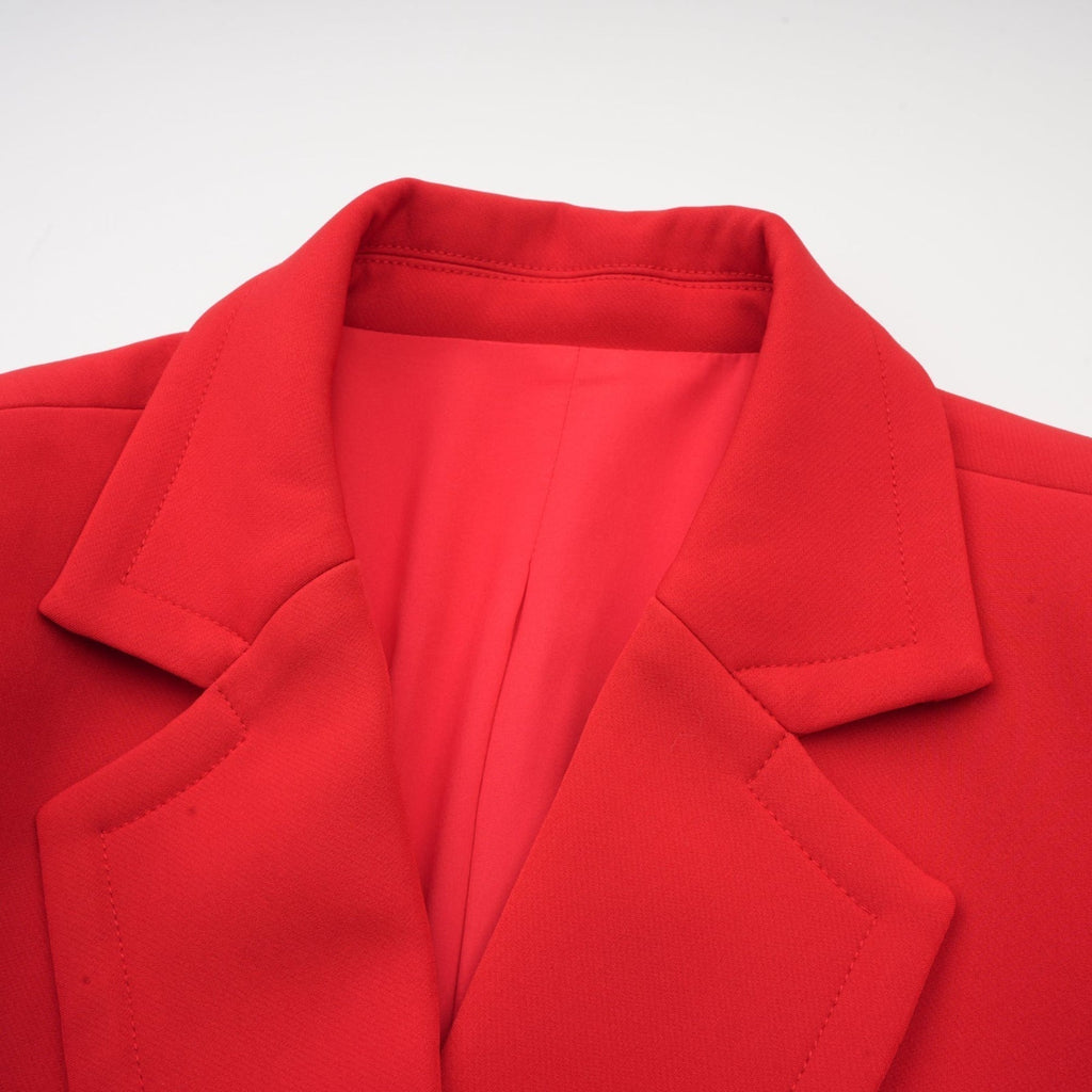 Isla Blazer - Wool Blend - Long Sleeves - Notched Lapels - Double Breasted Button Fastening
