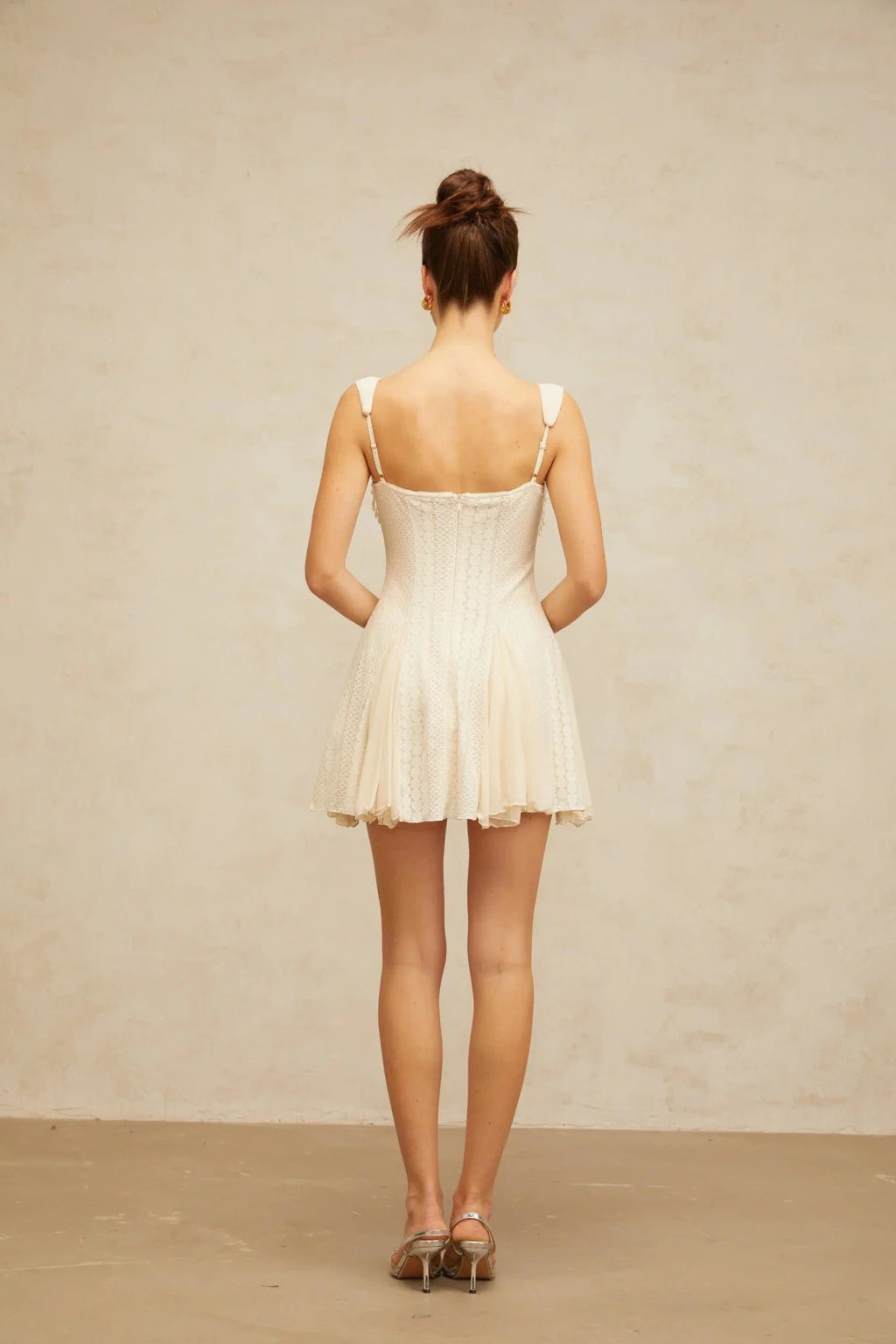 Jazlyn Mini Dress Sweetheart Faux - Pearl Embellished Flare