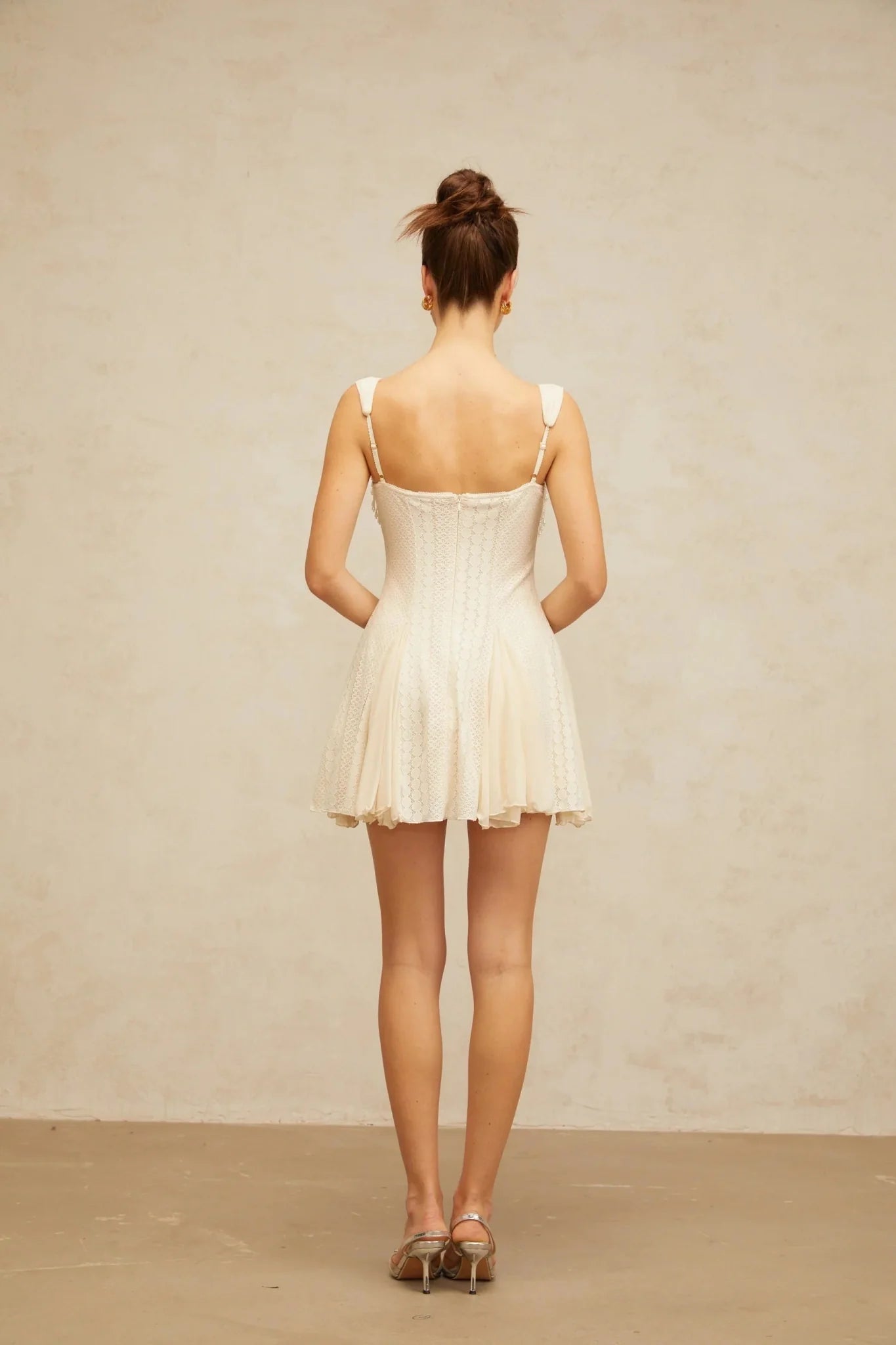 Jazlyn Mini Dress Sweetheart Faux - Pearl Embellished Flare