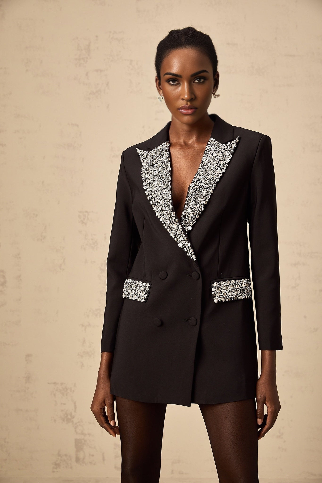 Jenna Blazer with Crystal Embellishment