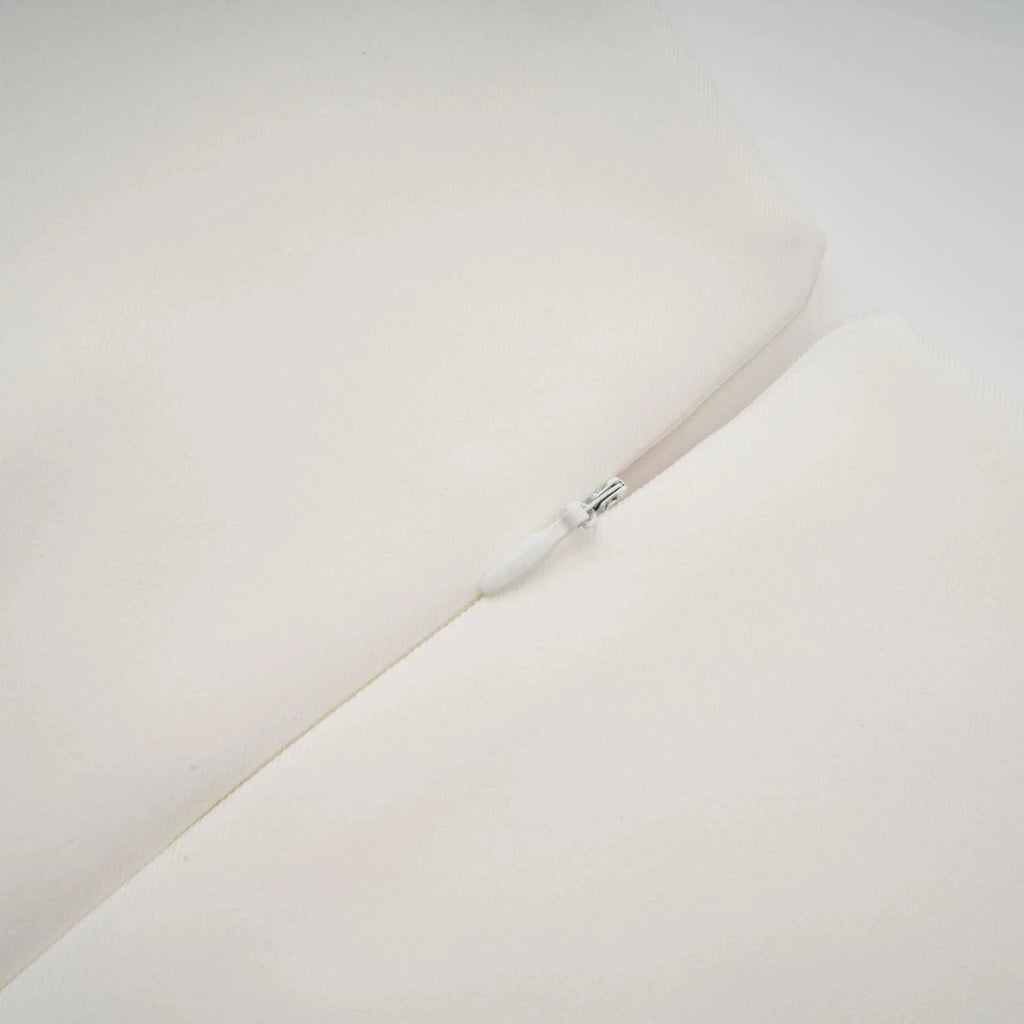 Joanna Midi Dress White 3D Petal Sleeveless Shift & Dart Detailing