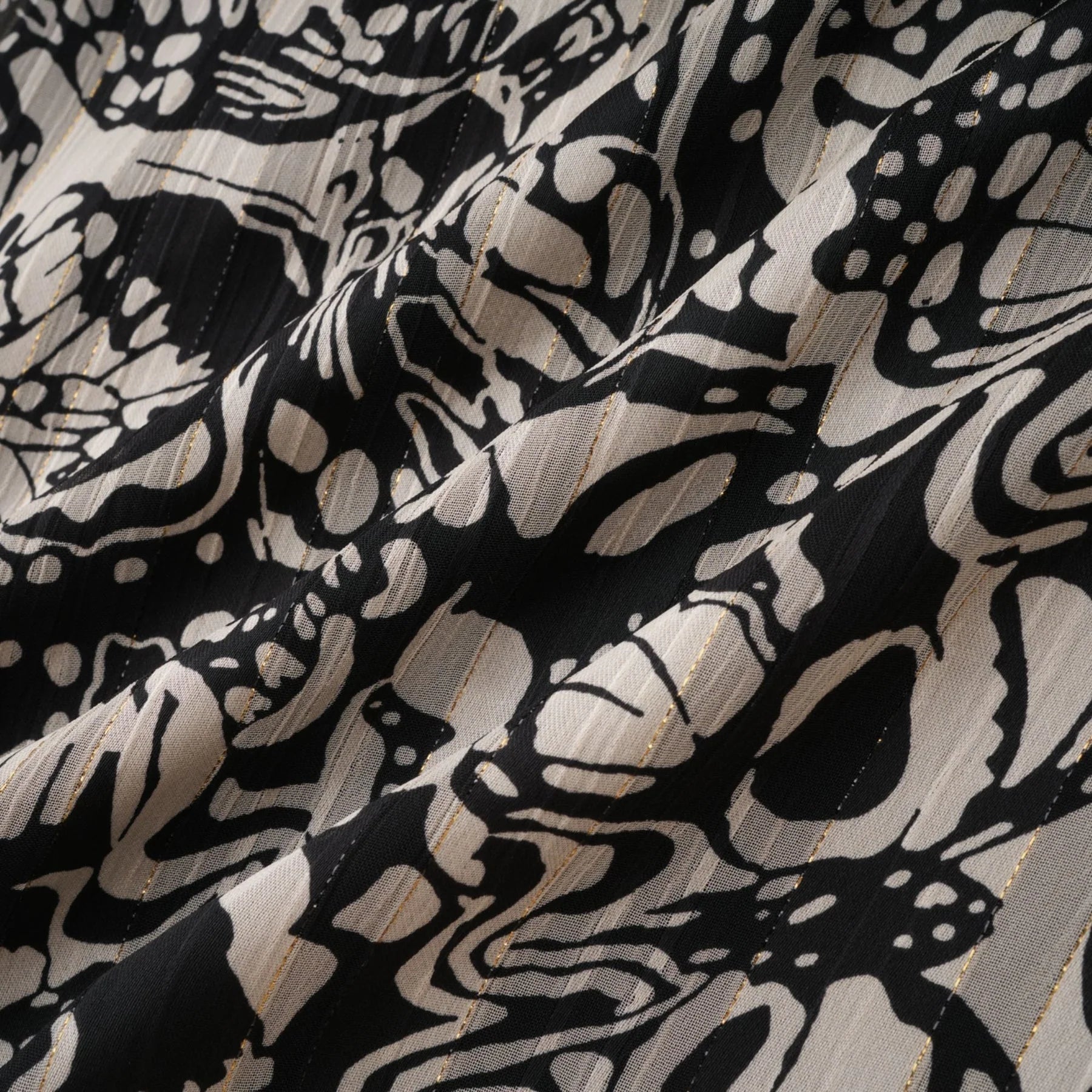 Joanna Mini Dress Black White Pattern VNeck Cut Out