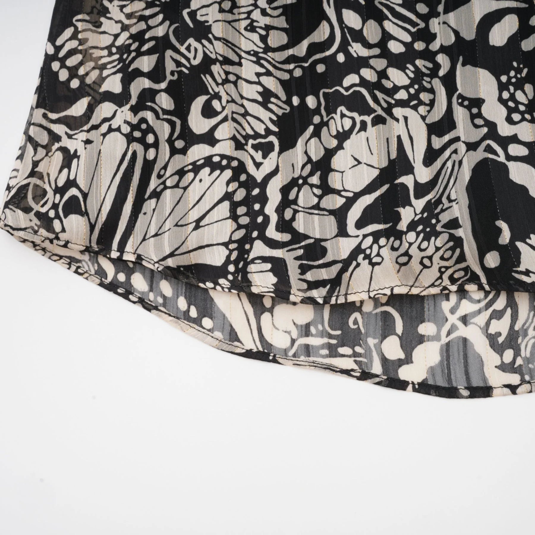 Joanna Mini Dress Black White Pattern VNeck Cut Out
