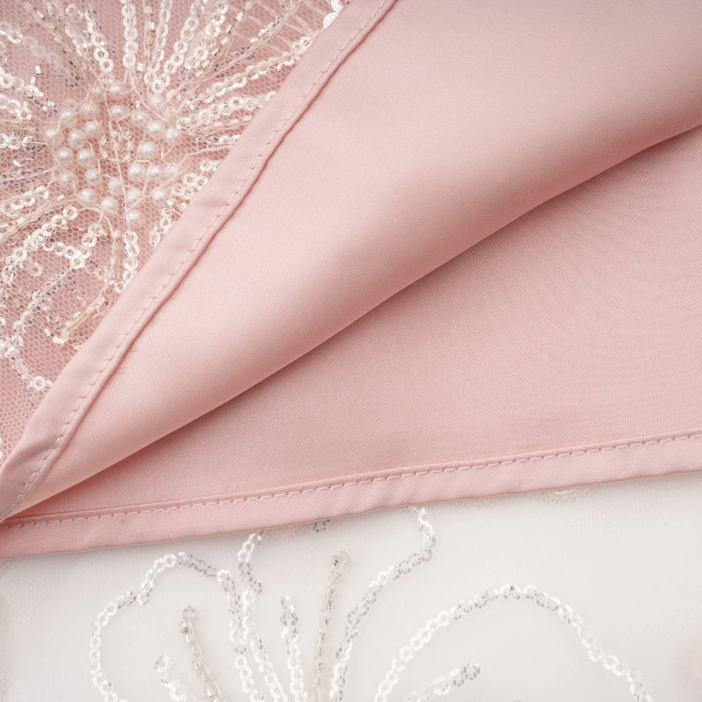 Joanna Mini Dress Crystal Flower Pearl Pink