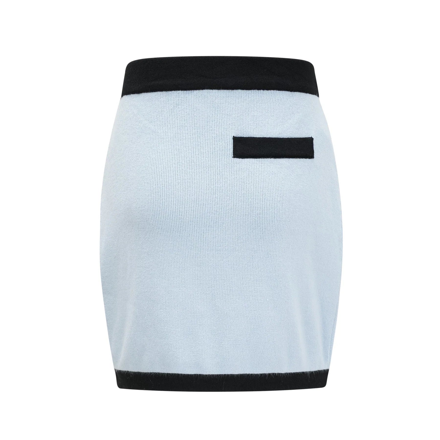 Julia Skirt & Top Set - Knitted Construction - Contrast Colors - Panelled Design - Front Button Detailing