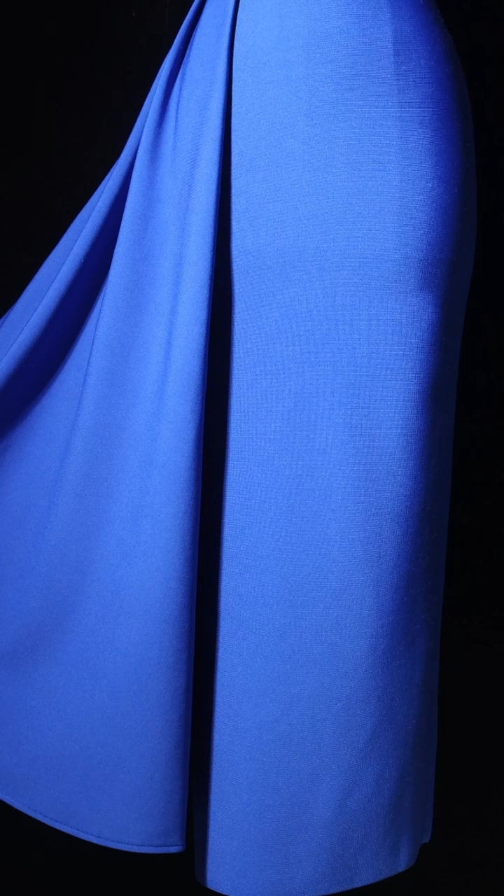 Juliet Blue One-Shoulder Diamond Detail Dress