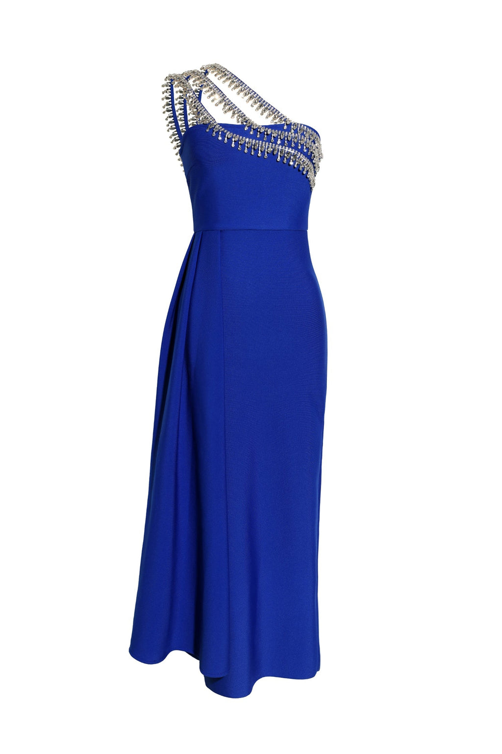Juliet Blue One-Shoulder Diamond Detail Dress