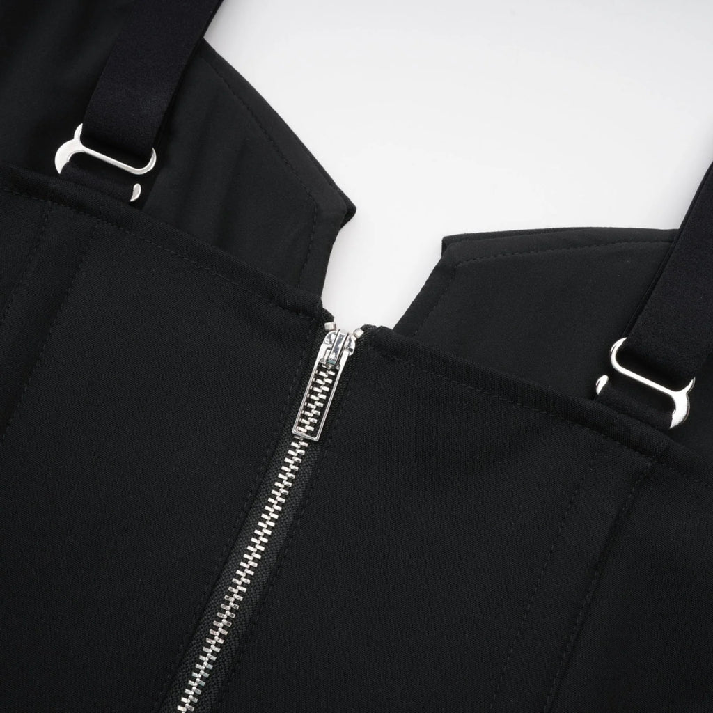 Kadence Dress - Black - Sleeveless - V - Neck - Pocket & Zip Fastening