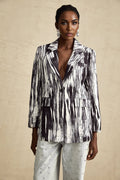 Kadence Jacket Black White Graffiti Print