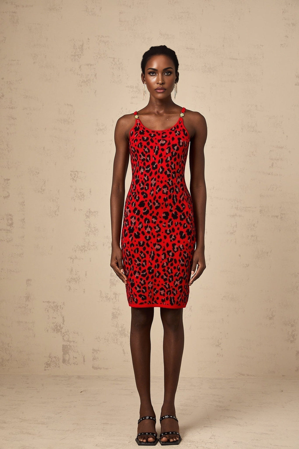 Kadence Mini Dress Leopard Lurex Print