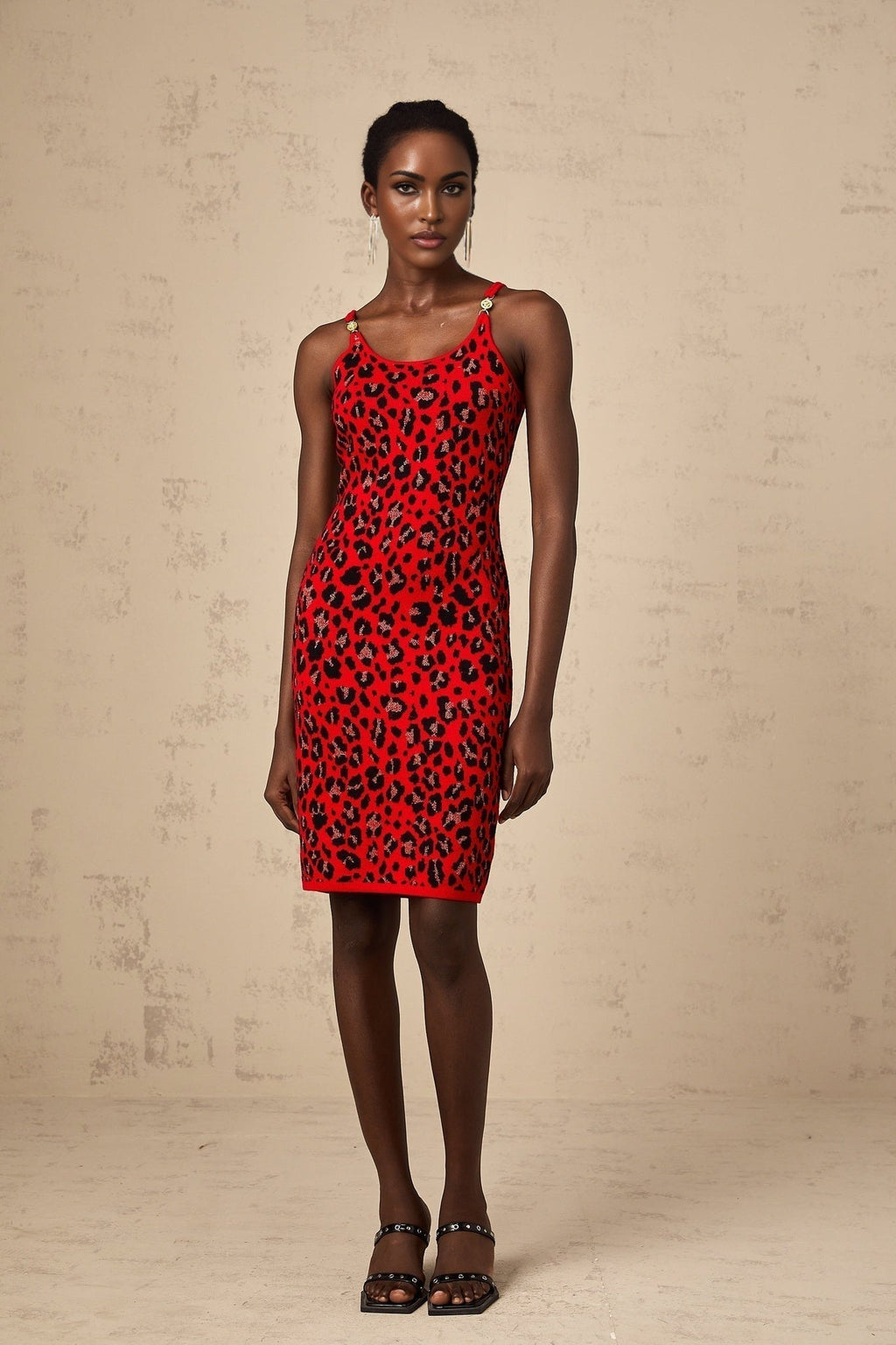 Kadence Mini Dress Leopard Lurex Print