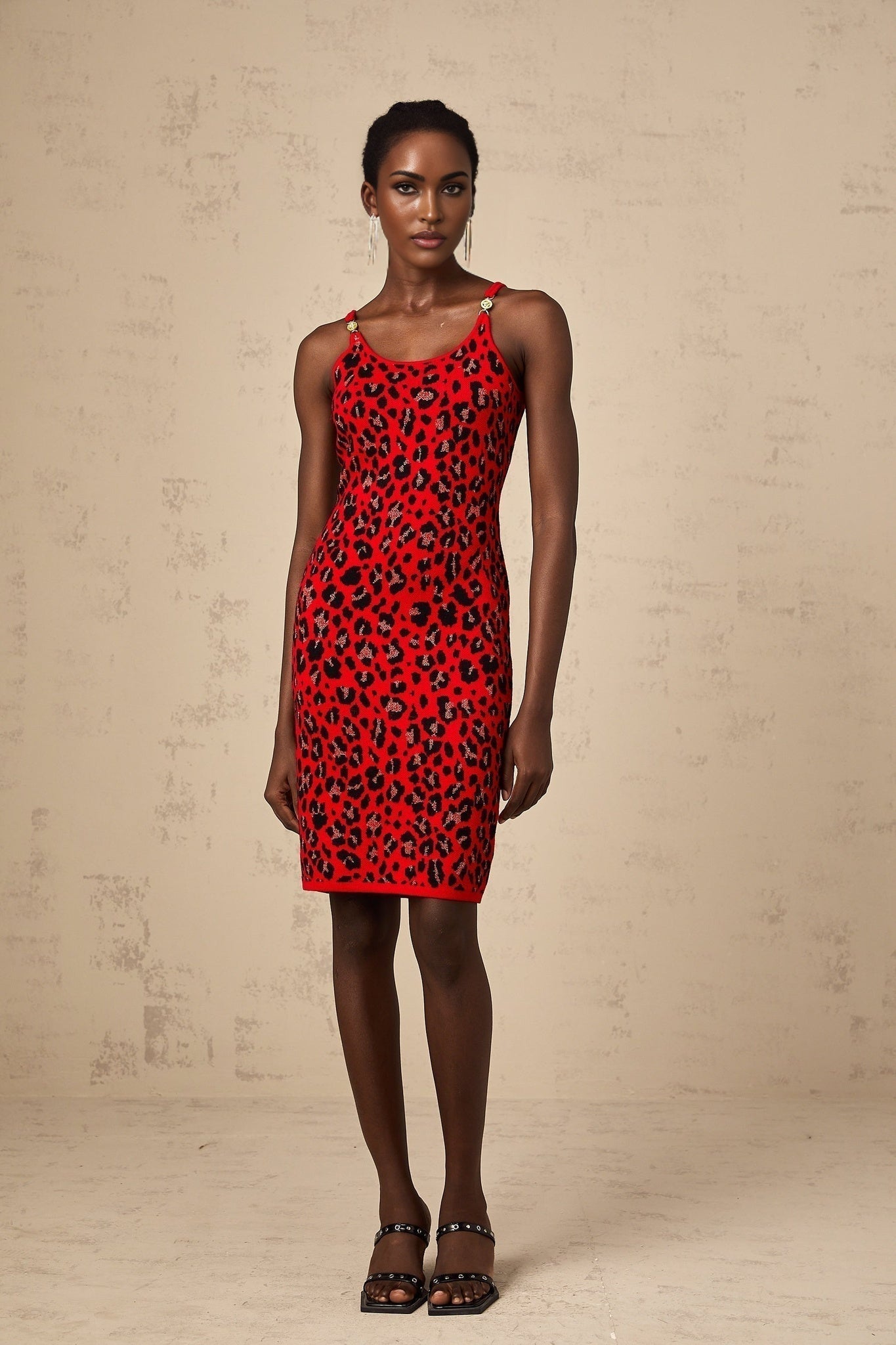 Kadence Mini Dress Leopard Lurex Print