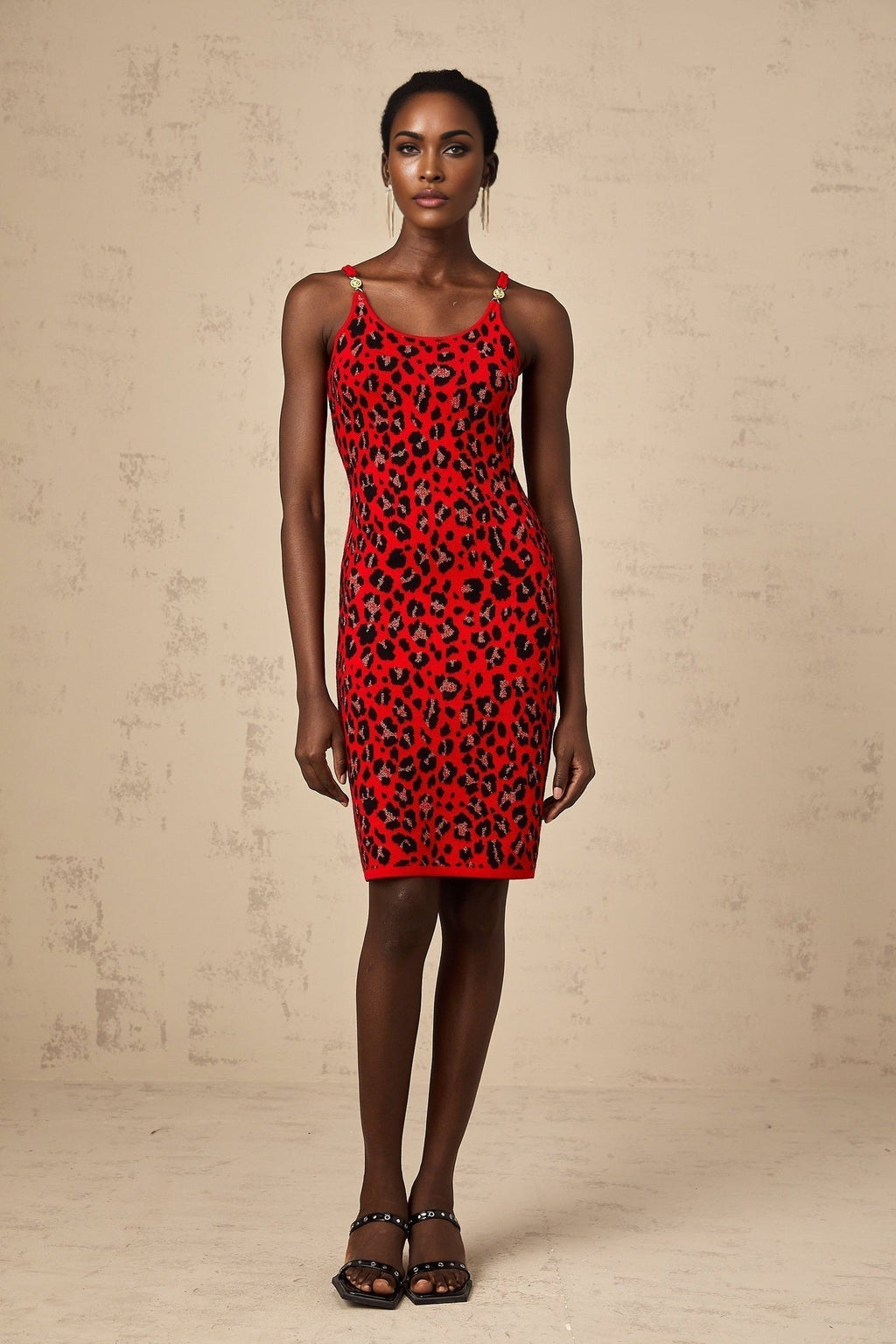 Kadence Mini Dress Leopard Lurex Print