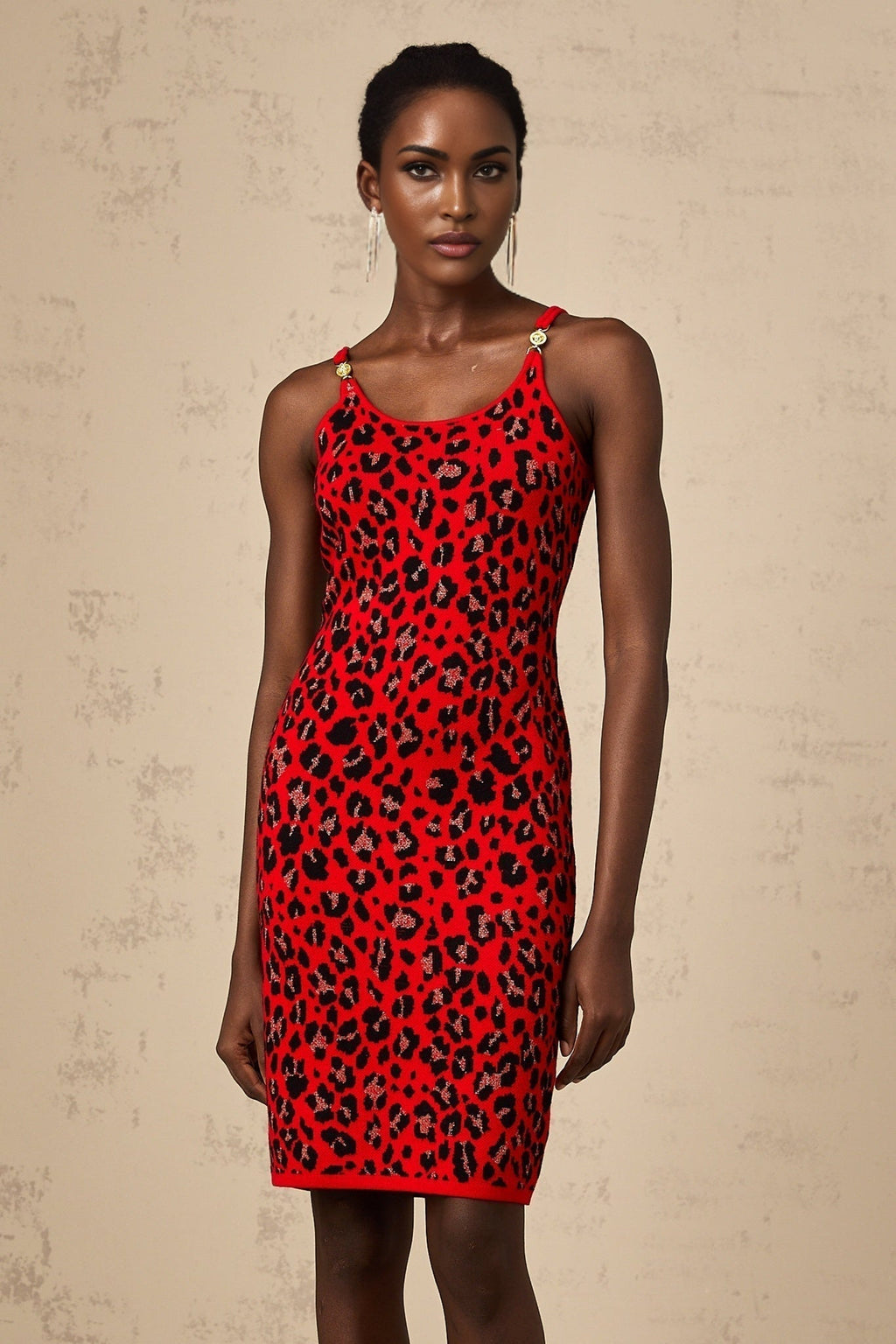 Kadence Mini Dress Leopard Lurex Print