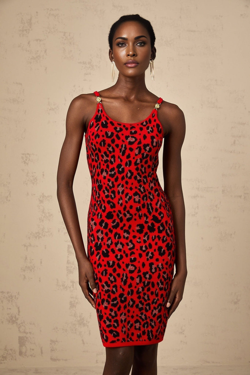 Kadence Mini Dress Leopard Lurex Print