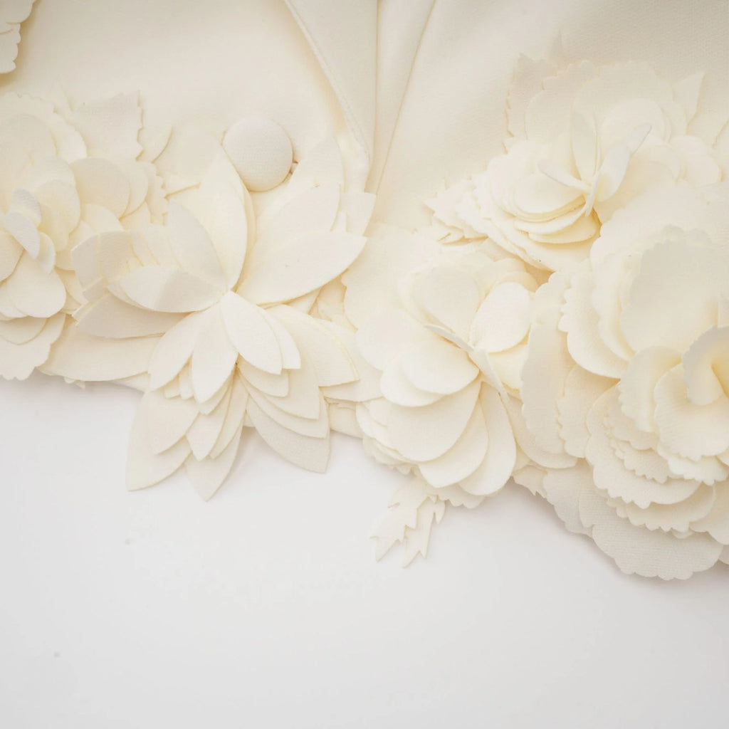 Kaitlin Floral Appliqué Jacket & Skirt Set
