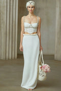 Kaitlin Top & Skirt Set Crochet Knit